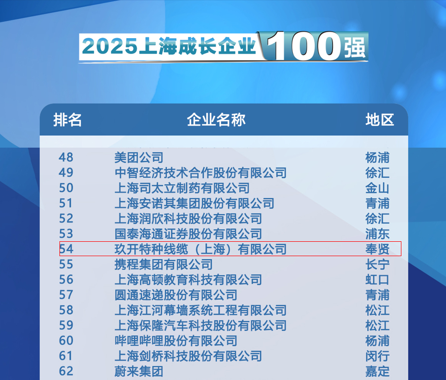 聚焦2025上海百强颁布会：G库电竞特种线缆登榜成长企业100强